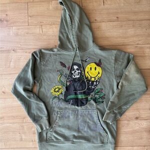 Market Smiley Sage Look at the Bright Side Hoodie Medium Streetwear NWOT
